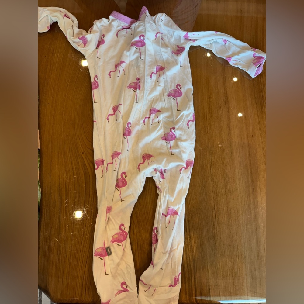 Kyte Baby Pink Flamingo Kids One Piece
